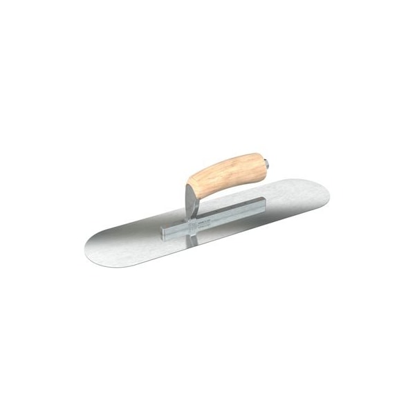 Razor Stainless Steel Pool Trowel - 16" x 4-1/2" with Camel Back Wood Handle